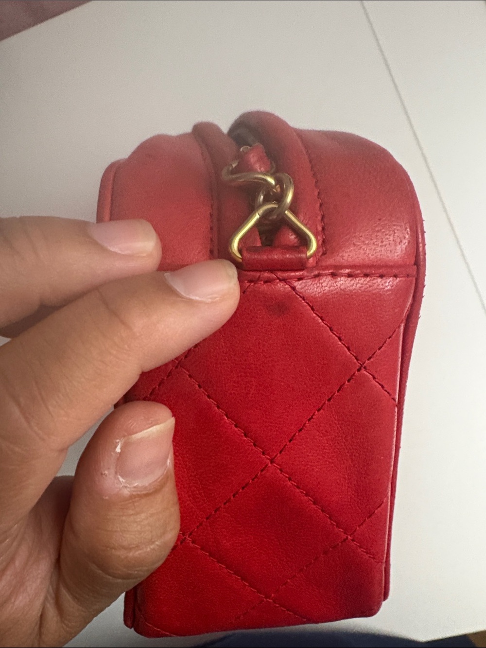 CHANEL Quilted Lambskin Leather Crossbody Camera Bag with Tassel and Gold Chain - Picture 5 of 17
